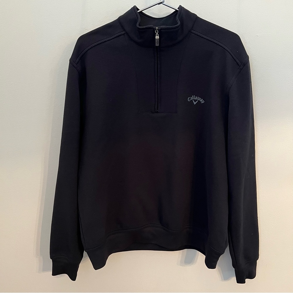 Callaway Men’s Black 3/4 Zip-Up Pullover Sweatshirt Size Medium
